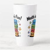 Mathe ist lustige Aufkleber Milchtasse (Vorderseite)