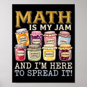 Mathe ist lustiger Lieblings-Mathematik zum Zurück Poster