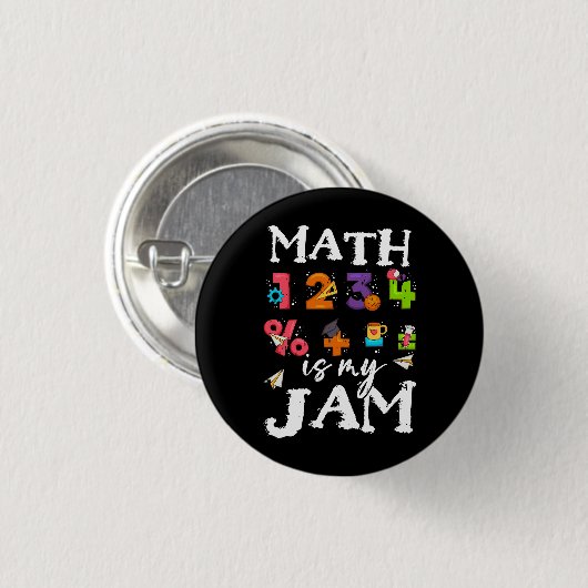 Mathe ist mein Jam Lehrer Bewertung Algebra Equati Button (Vorne & Hinten)
