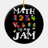 Mathe ist mein Jam Lehrer Bewertung Algebra Equati Keramik Ornament (Hinten)