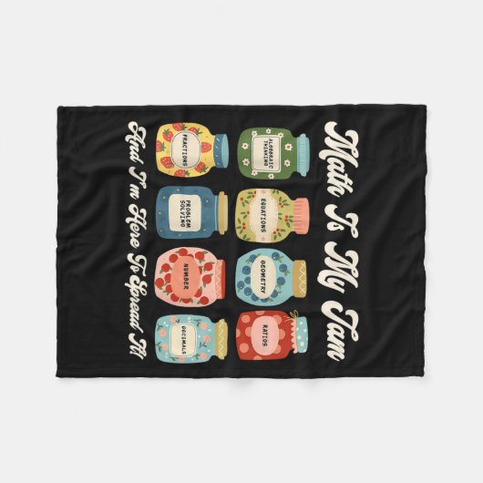 Mathe ist mein Jam und ich bin hier, um es witzig  Fleecedecke (Vorderseite (Horizontal))