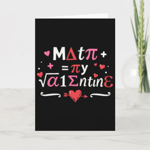 Mathe ist mein Valentinsgruß-Symbol für den Tag de Karte