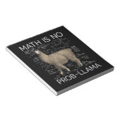 Mathe ist No Prob-Llama - Mathe Llama Lehrer Notizblock (angewinkelt)