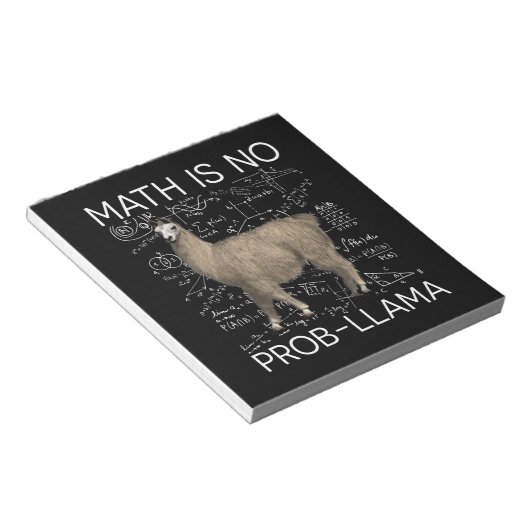 Mathe ist No Prob-Llama - Mathe Llama Lehrer Notizblock (angewinkelt)
