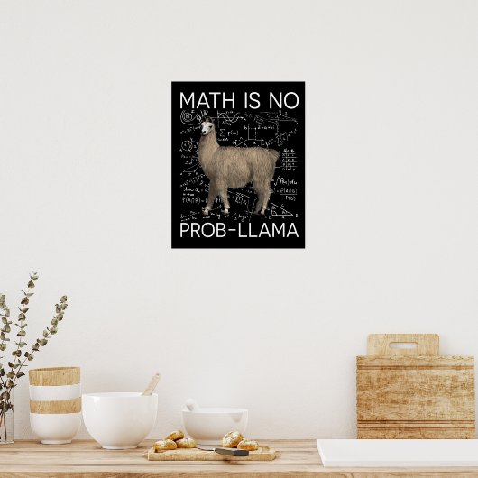 Mathe ist No Prob-Llama - Mathe Llama Lehrer Poster (Küche)