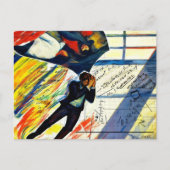 Mathe ist schwer Mixed Media Collage Postkarte (Vorderseite)