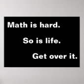 Mathe ist schwer poster (Vorne)