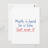 Mathe ist schwer postkarte (Vorne/Hinten)