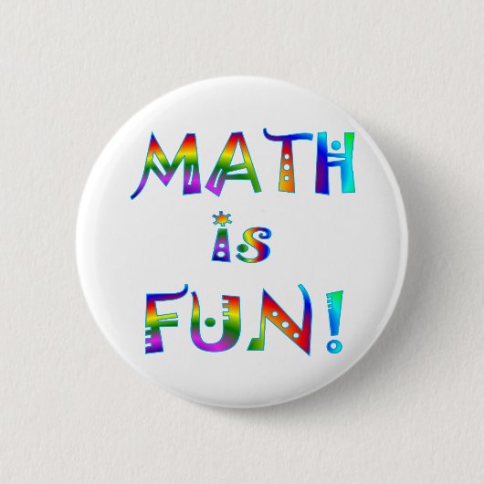 Mathe ist Spaß Button (Vorderseite)