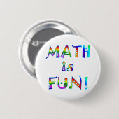 Mathe ist Spaß Button (Vorne & Hinten)