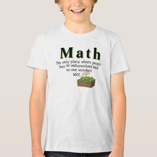Mathe ist verwirrend, Funny Mathe Pun Spaß Tri-Blend Shirt (Vorderseite)