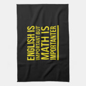 Mathe ist wichtiger als Englisch Geschirrtuch (Vertikal)