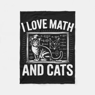 Mathe-Katzenliebhaber Lustiger Mathe-Lehrer Ich Li Fleecedecke