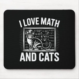 Mathe-Katzenliebhaber Lustiger Mathe-Lehrer Ich li Mousepad