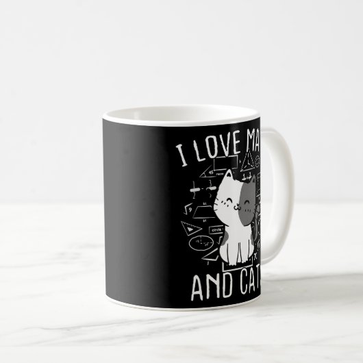 Mathe Kitty Cat I Liebe Mathematik und Katzen Math Kaffeetasse (VorderseiteRechts)