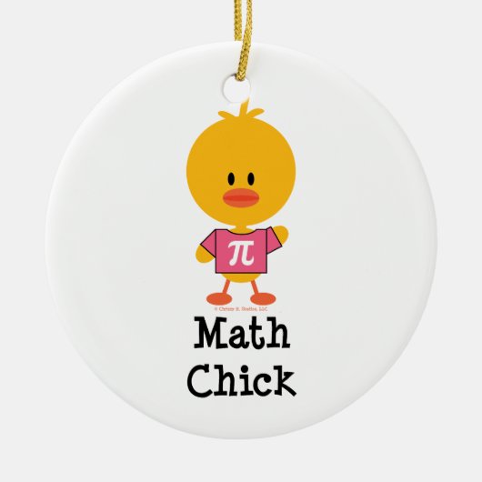 Mathe-Küken-Verzierung Keramikornament (Vorne)