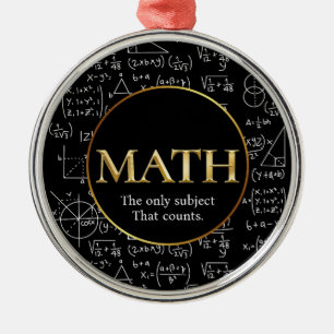 Mathe-Lehrer Awesome Gold Lehrer-Auszeichnungstag Ornament Aus Metall