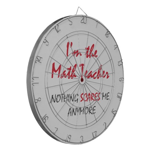 Mathe-Lehrer Dartscheibe (Vorderseite Links)