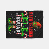 Mathe-Lehrer Elf Squad Weihnachtsmann-Elfenhut Sch Fleecedecke (Vorderseite (Horizontal))