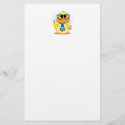 Mathe-Lehrer-Ente Briefpapier (Vorderseite)