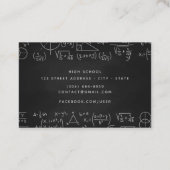 Mathe-Lehrer für Visitenkarte (Rückseite)