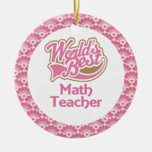 Mathe-Lehrer-Geschenk-Verzierung der Welt beste Keramik Ornament