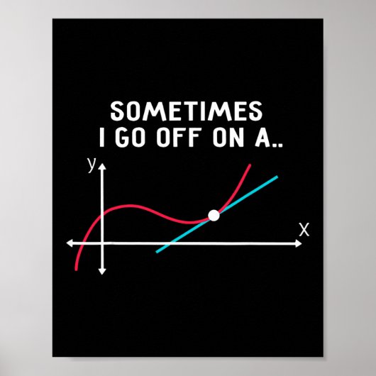 Mathe-Lehrer-Geschenke - Manchmal schweife ich ab Poster (Vorne)