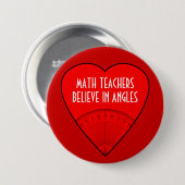 Mathe-Lehrer glauben an Winkel Button (Vorne & Hinten)