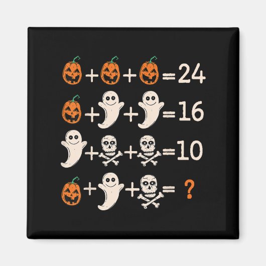 Mathe-Lehrer Halloween Algebra Operation Mathemati Magnet (Vorne)