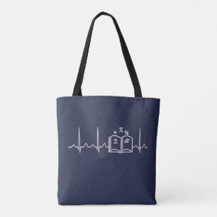 Mathe-Lehrer-Herzschlag V2 Tasche