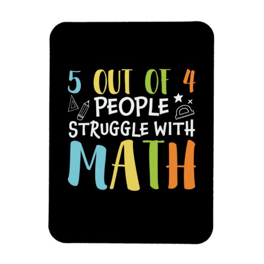 Mathe-Lehrer kämpft mit Mathe Magnet (Vertikal)