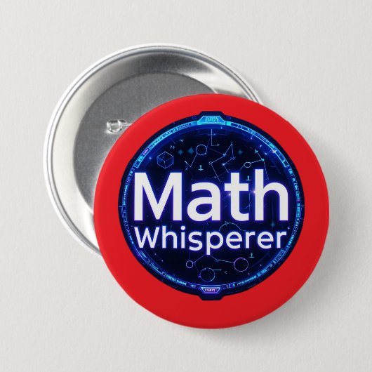 Mathe-Lehrer Mathe-Flüsterer Button (Vorne & Hinten)