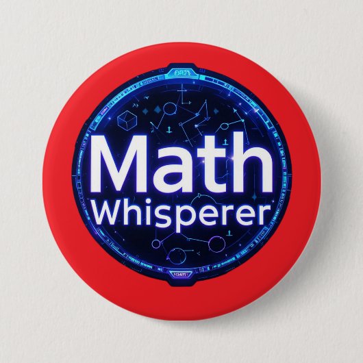 Mathe-Lehrer Mathe-Flüsterer Button (Vorderseite)