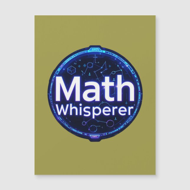 Mathe-Lehrer Mathe-Flüsterer Magnetkarte (Vorderseite)