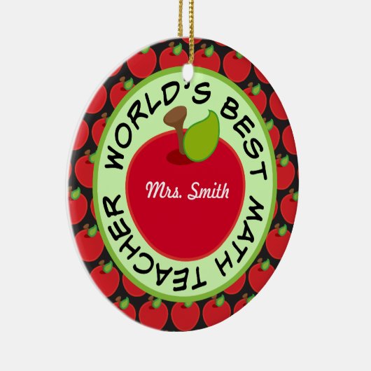 Mathe-Lehrer-personalisierte Keramikornament (Rechts)