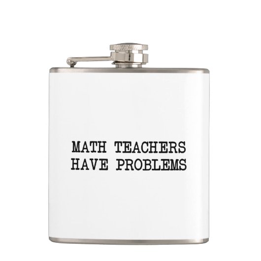 Mathe-Lehrer-Problem Flachmann (Vorderseite)