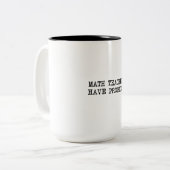 Mathe-Lehrer-Problem Zweifarbige Tasse (Vorderseite Links)