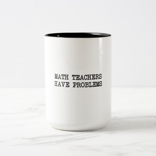 Mathe-Lehrer-Problem Zweifarbige Tasse (Mittel)