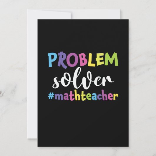 Mathe-Lehrer Problemlöser Einladung (Vorderseite)
