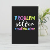 Mathe-Lehrer Problemlöser Einladung (Stehend Vorderseite)