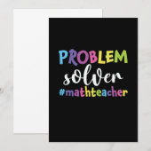 Mathe-Lehrer Problemlöser Einladung (Vorne/Hinten)