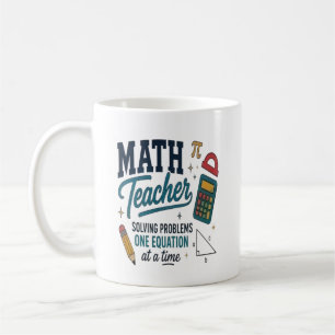Mathe-Lehrer Problemlöser Personalisierter Name Kaffeetasse