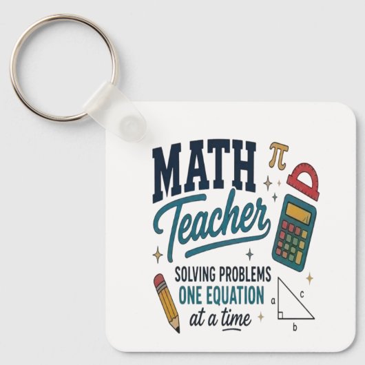 Mathe-Lehrer Problemlöser Schlüsselanhänger (Vorderseite)