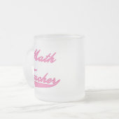 Mathe-Lehrer-Rosa-Text-T - Shirts und Geschenke Mattglastasse (Vorderseite Links)