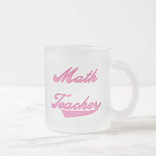 Mathe-Lehrer-Rosa-Text-T - Shirts und Geschenke Mattglastasse