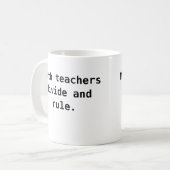 Mathe-Lehrer-Tasse - Verteilungs-und Kaffeetasse (Vorderseite Links)