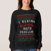 Mathe-Lehrer-Weihnachtsstrickjacke Sweatshirt (Vorderseite)