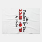 Mathe-Lehrer/Zombie-Jäger Küchentuch (Horizontal)