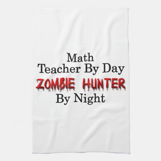 Mathe-Lehrer/Zombie-Jäger Küchentuch (Vertikal)