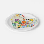 Mathe-Liebe-Papierplatte Pappteller (Schrägansicht)